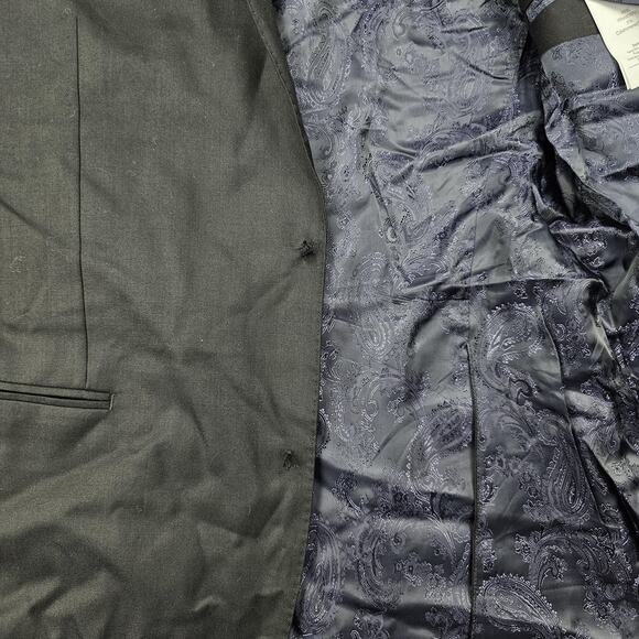 Indochino Blazer Mens 41 Black Wool Cashmere Yaletown Luxury Suit Jacket Career - Picture 7 of 13